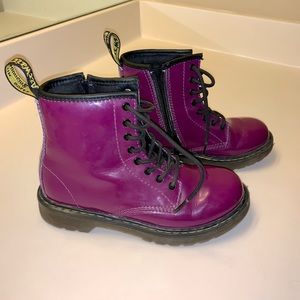Purple Dr. Martens Girls Zip Boots Size 2